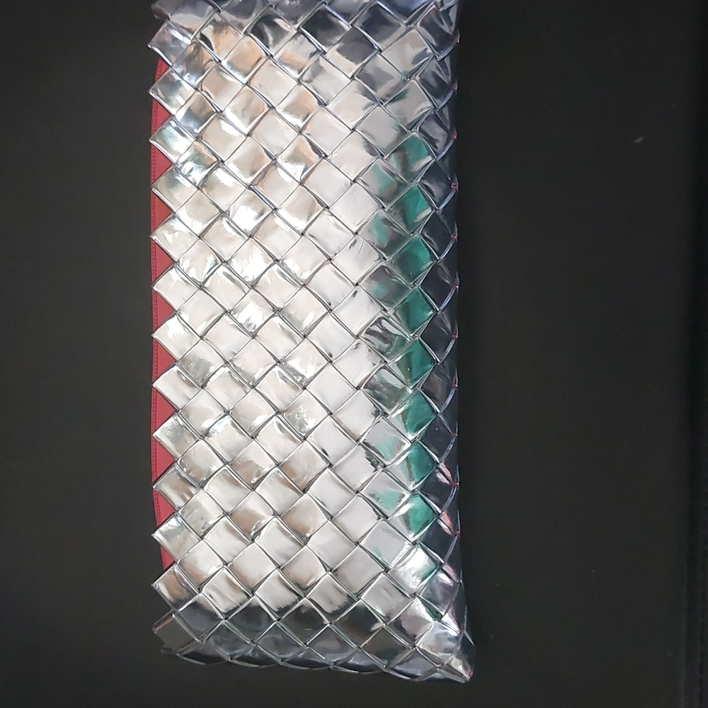 Gum wrapper style silver clutch